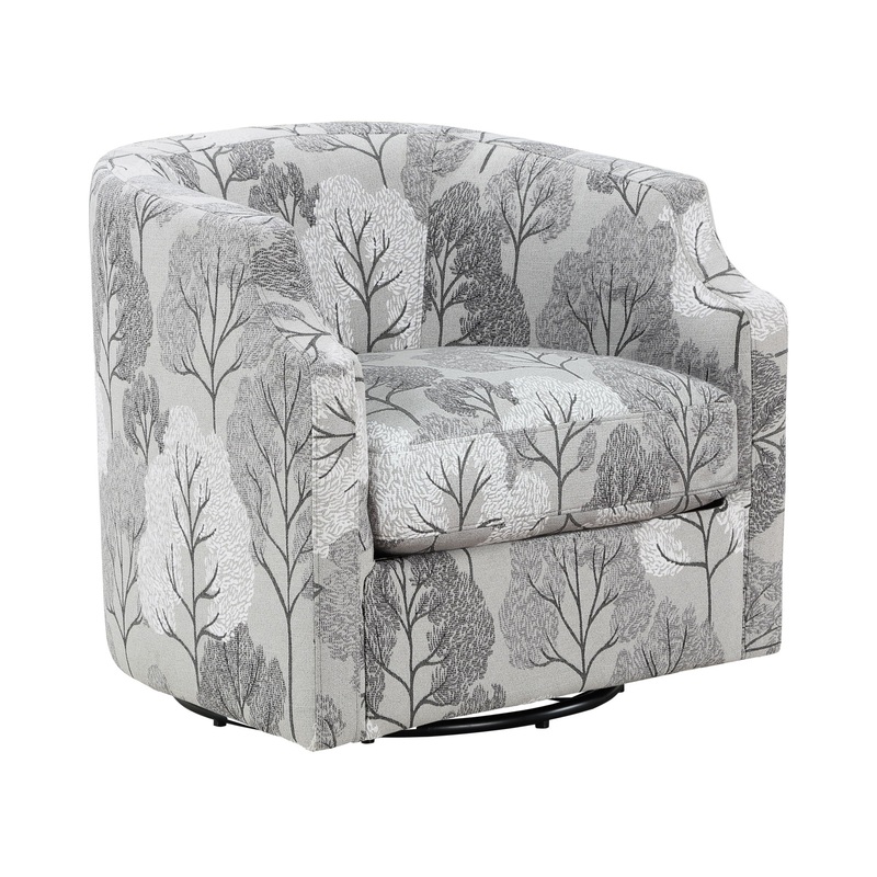 Emmett – Swivel Glider Barrel Chair With Clip Arm Design