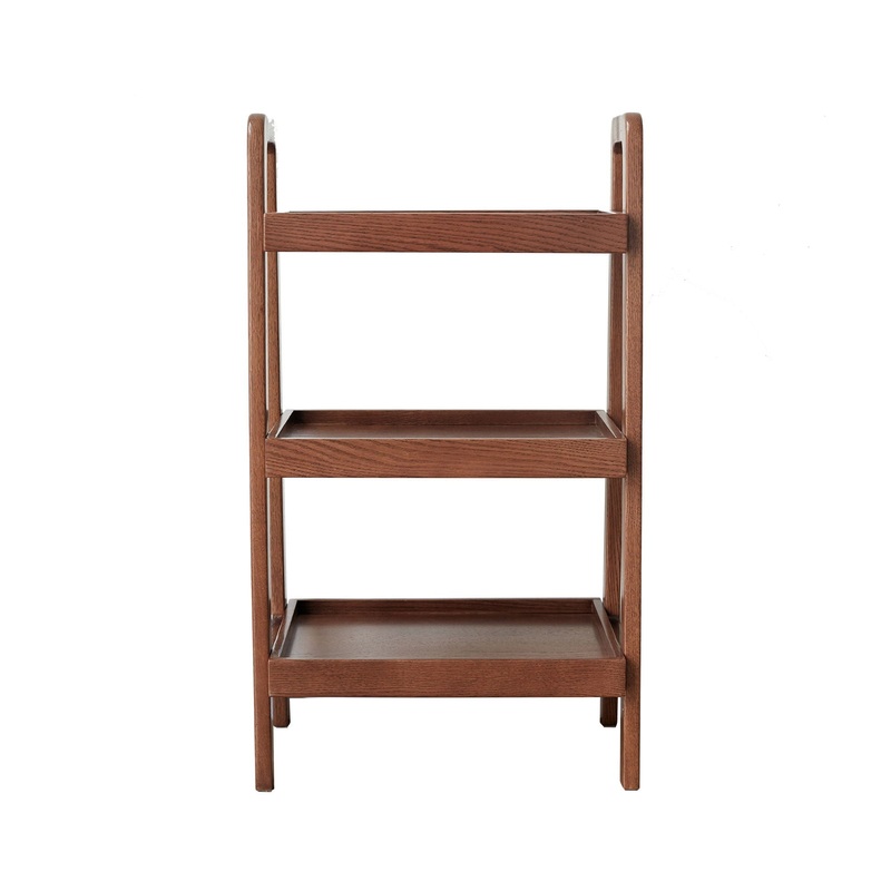 Premium Storage Organizer, 3-Tier Beech Shoe Rack For Entryway, Living Room – Walnut