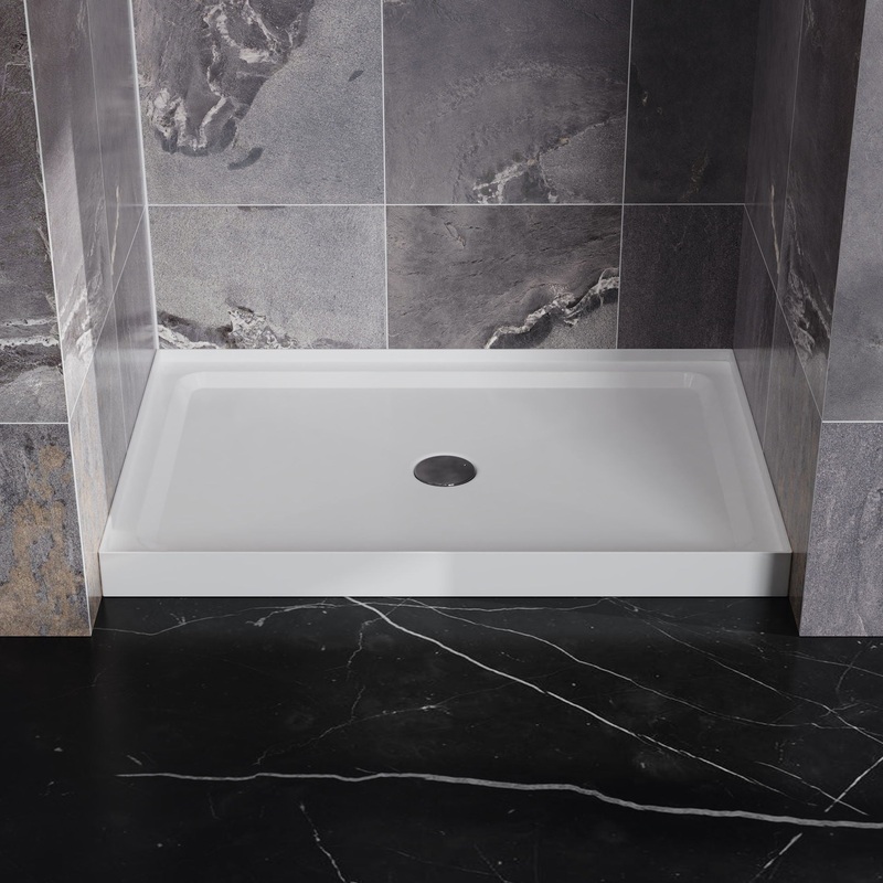 Shower Base Shower Pan 4 Wall Alcove – White