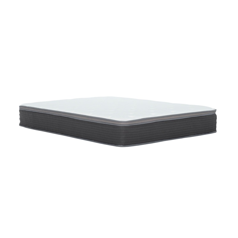 10 Full Size Hybrid Mattress In A Box, Gel Memory Foam Mattress Top With Pocket Coil Base – Gray / White