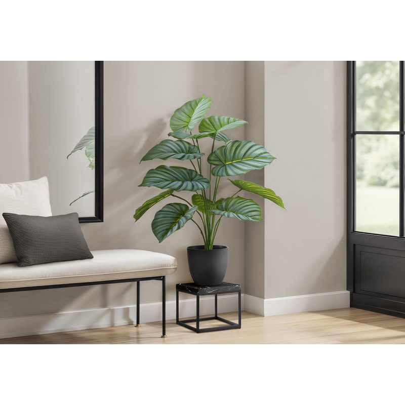 24 Tall, Artificial Plant, Calathea, Indoor, Faux, Fake, Table, Greenery, Potted, Real Touch, Decorative – Green / Black