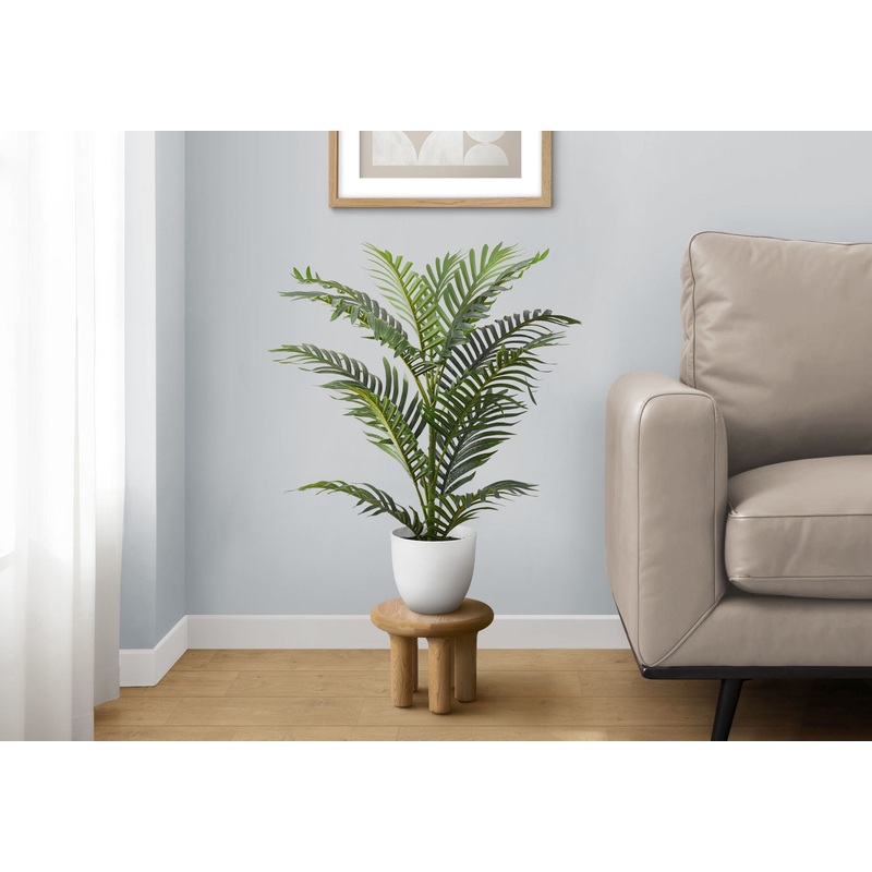 28 Tall, Artificial Plant, Palm Tree, Indoor, Faux, Fake, Floor, Greenery, Potted, Real Touch, Decorative – Green / White