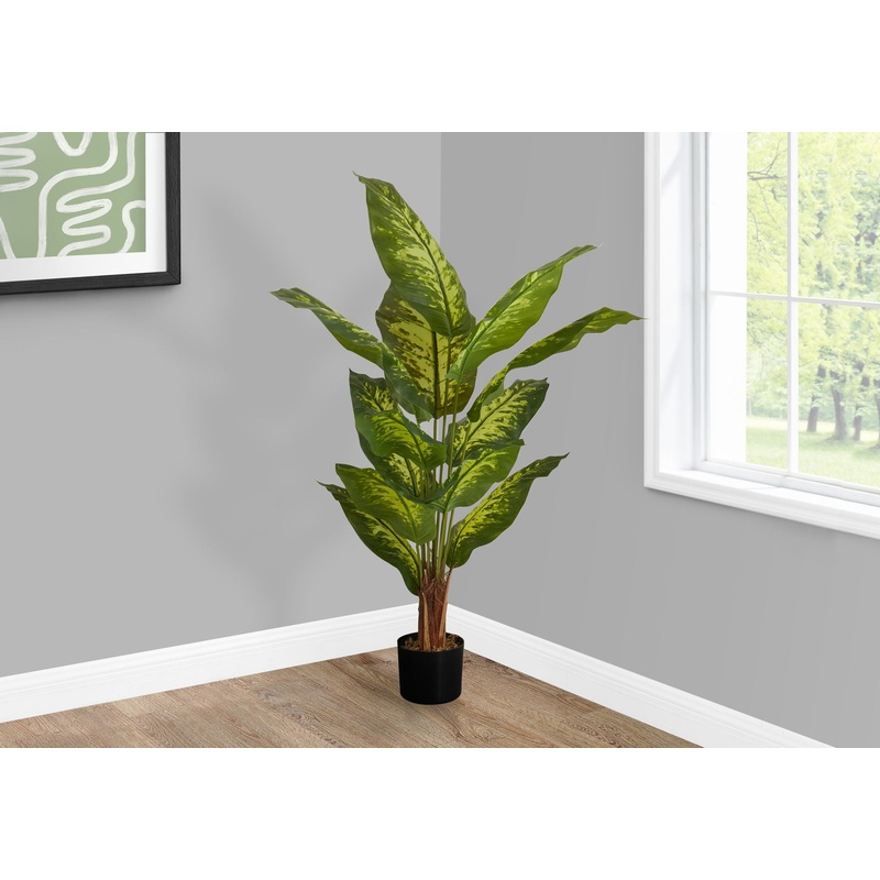 47 Tall, Artificial Plant, Evergreen Tree, Indoor, Faux, Fake, Floor, Greenery, Potted, Real Touch, Decorative – Green / Black