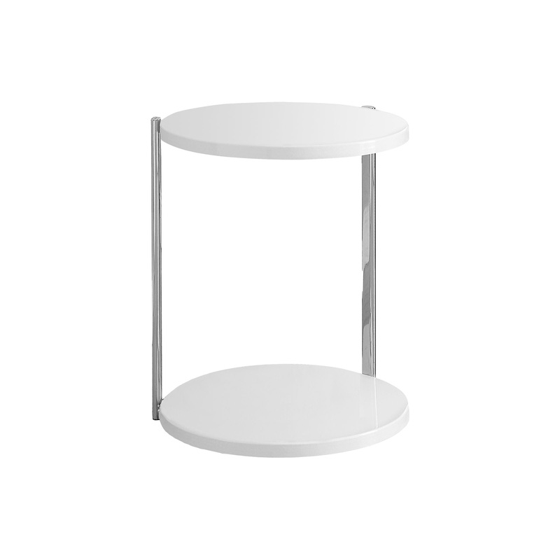 Accent Table Round For Living Room – White