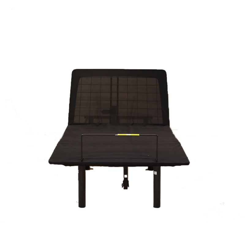 Adjustable Metal Bed Base With Head And Foot Incline, Anti Snore Feature, Wireless Control, Twin Long – Antique Black
