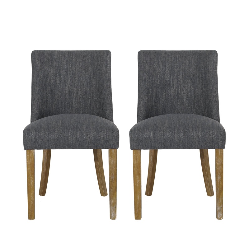 Classic Fabric Dining Chair|Dark Gray|1 Piece
