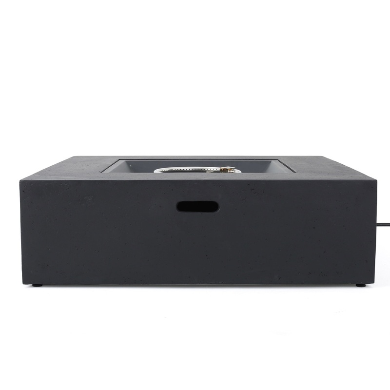 Modern 50,000 Btu Square Fire Table With Propane Tank