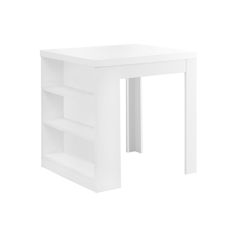 Rectangular Small Dining Table Counter Height For Dining Room – White