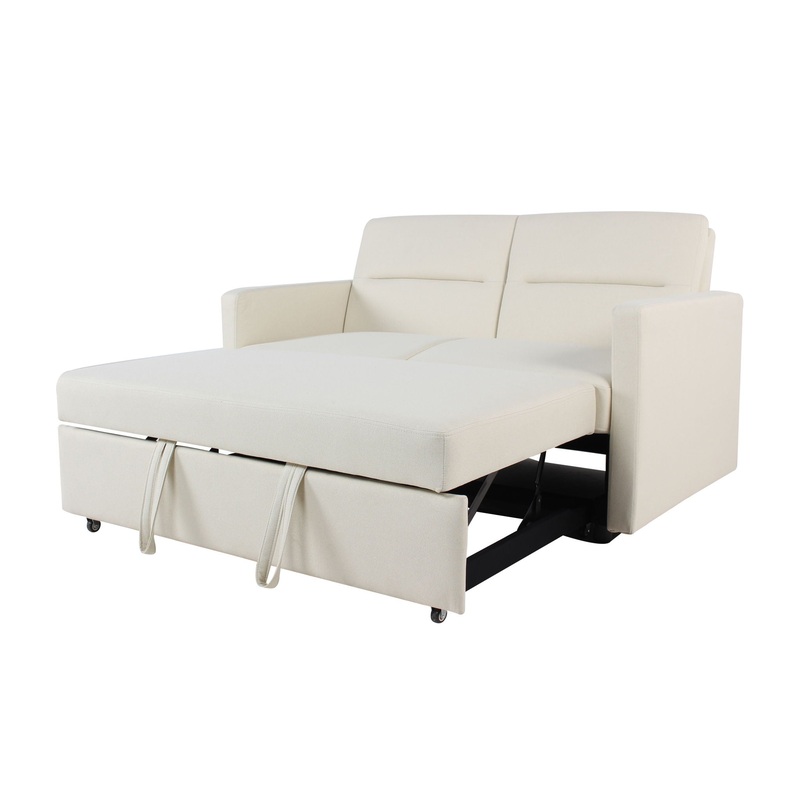 Sleeper Pull Out Loveseat Couch With Adjustable Backrest