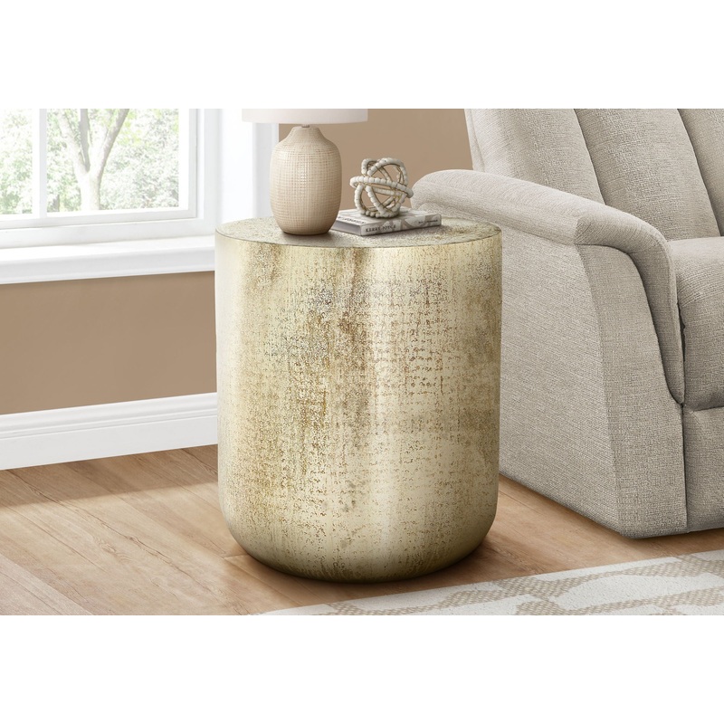 Drum Accent Side Table, Boho-Glam Design