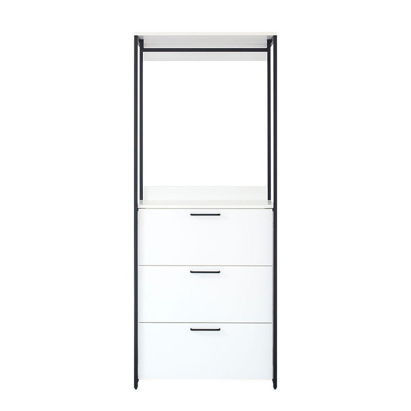Fiona – Contemporary Wood And Metal Walk In Closet With Drawers