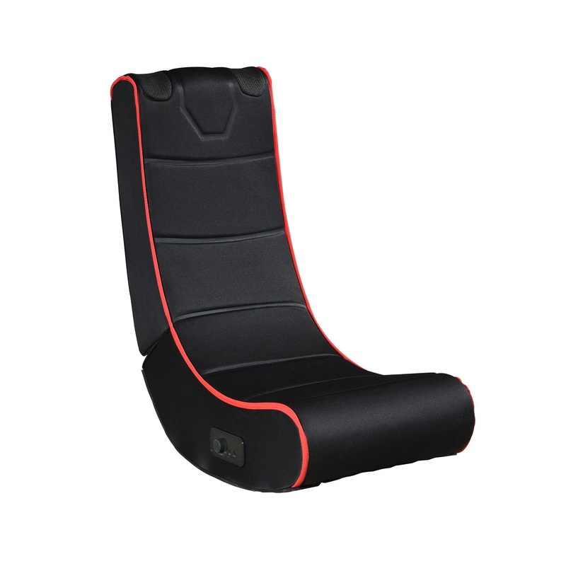 Foldable Gaming Chair With Onboard Speakers, Bluetooth Connection – Black / Red