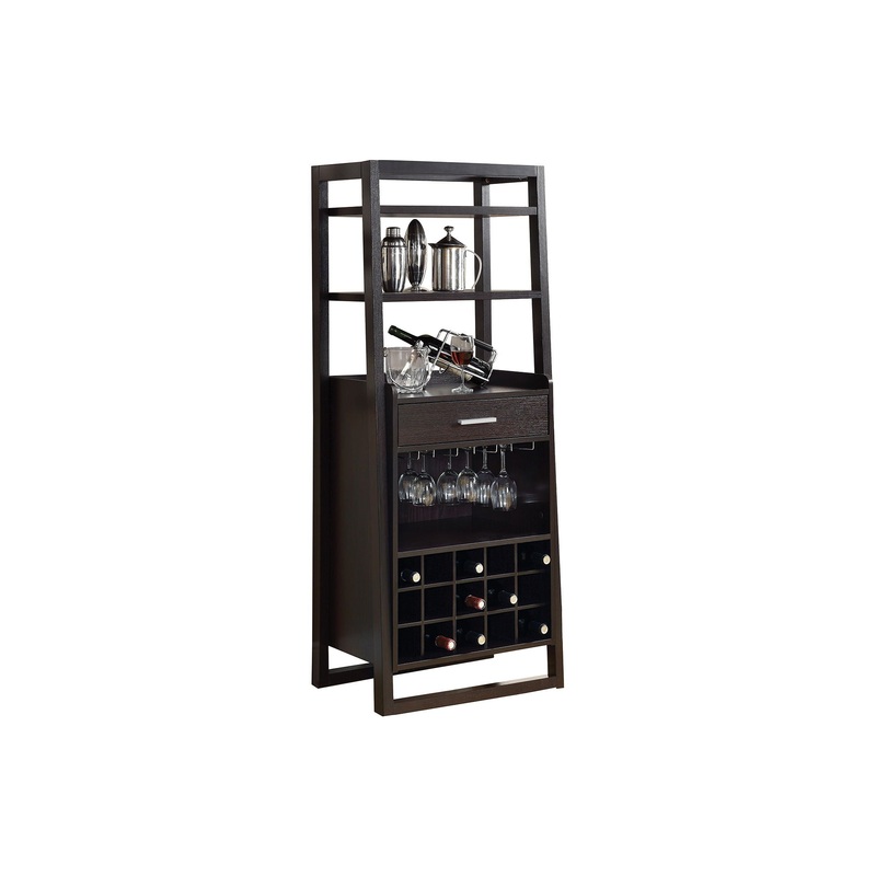 Home Bar Wine Rack Storage Cabinet – Espresso