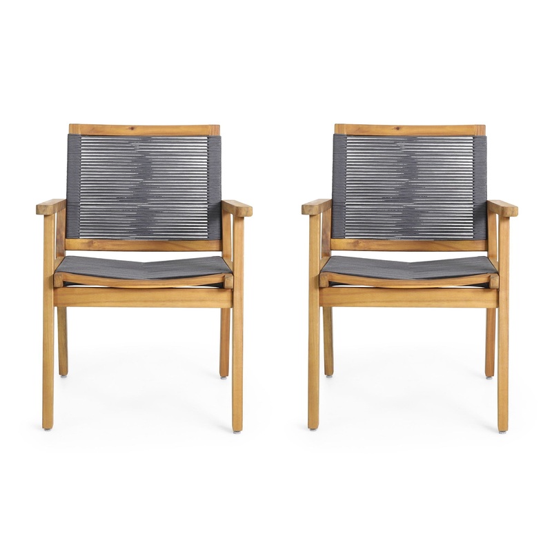 Outdoor Dining Chair (Set of 2) – Dark Gray
