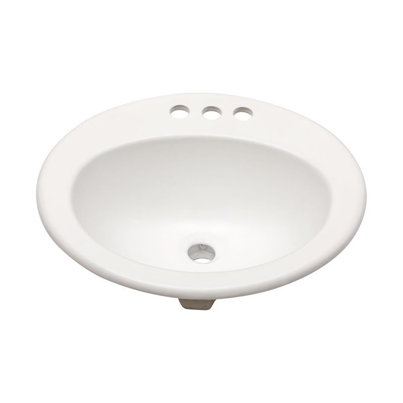 20 X 18 Modern Ceramic Oval Undermount Bathroom Sink With 3 Faucet Holes – White
