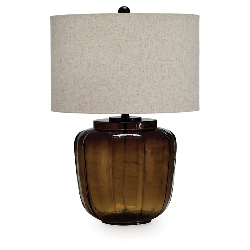 Bainmore – Amber – Glass Table Lamp