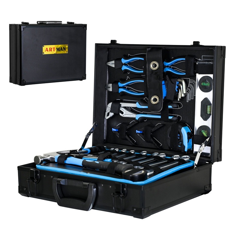 Combined Maintenance Tool Suitcase 247 Pieces Of Basic Home Maintenance Tool Set General Machinery Tool Set – Blue