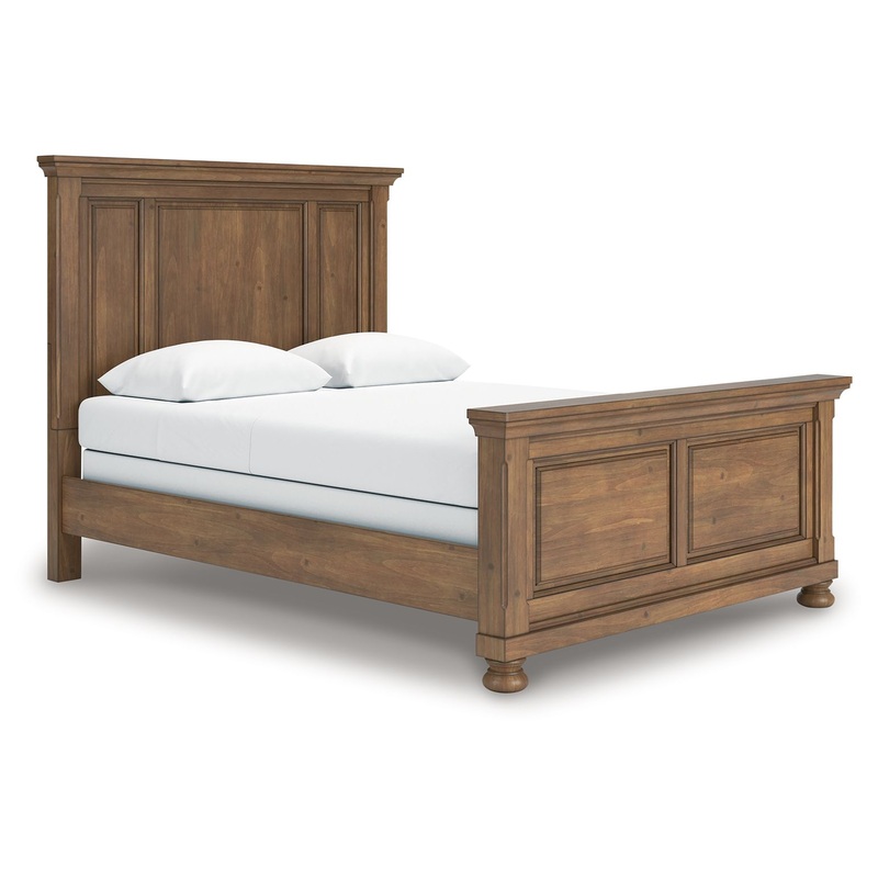 Feddinger – Panel Bed|Light Brown|King|California King|Queen