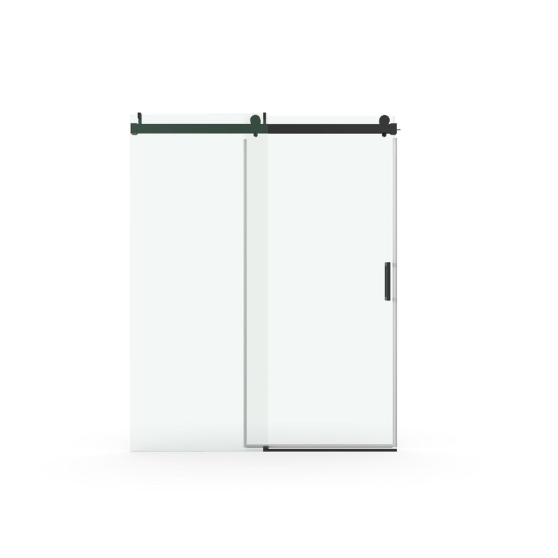Frameless Soft-Closing Shower Door, 1/4 (6 Mm) Tempered Glass Single Sliding With Explosion Proof Coating