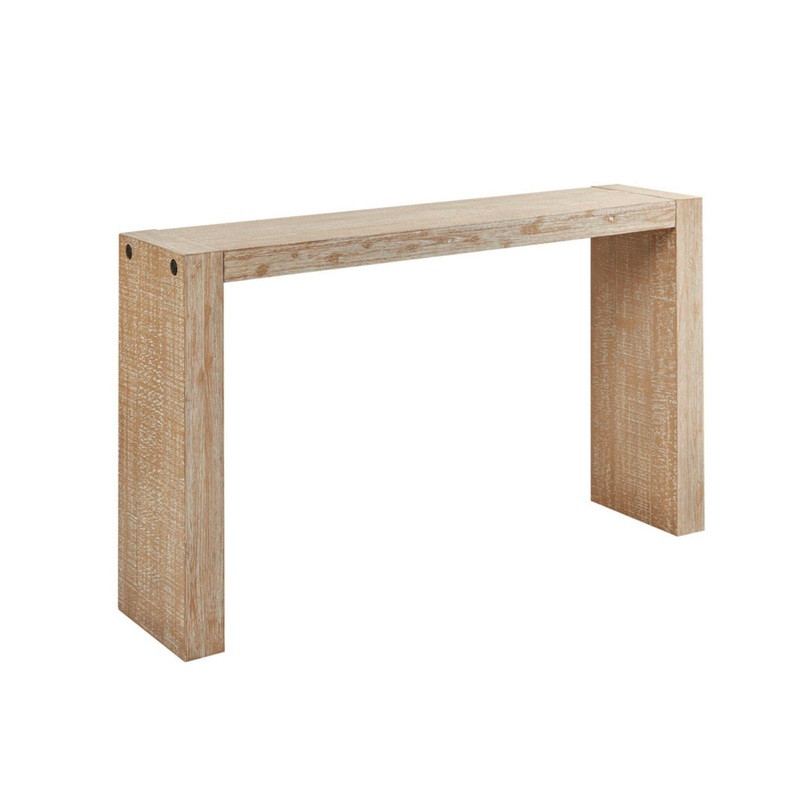 Modern Solid Wood Console Table With Distressed – Reclaimed Wheat