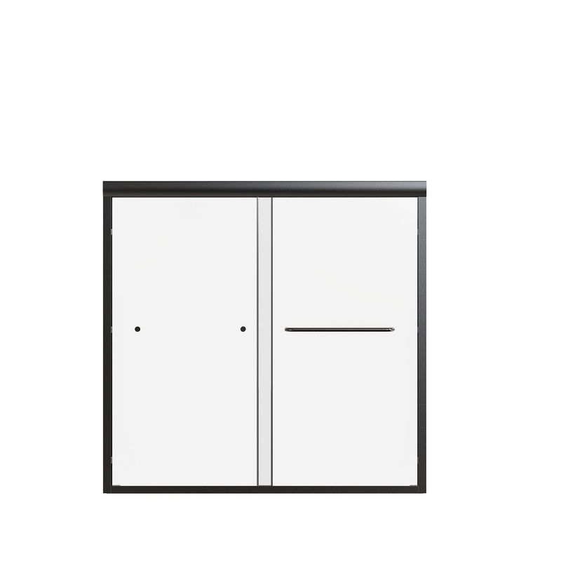 Semi-Frameless Double Sliding Shower Door, Bypass Shower Door, 1 / 4 (6Mm) Thick SGCC Tempered Glass Door