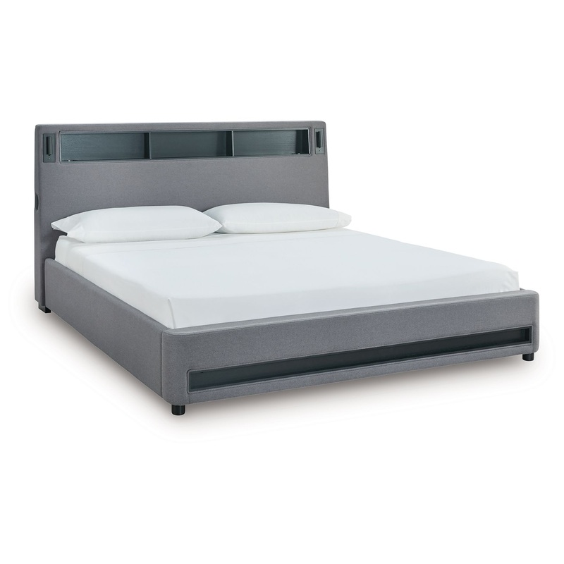 Verishaw – Upholstered Bed|Gray|California King|King