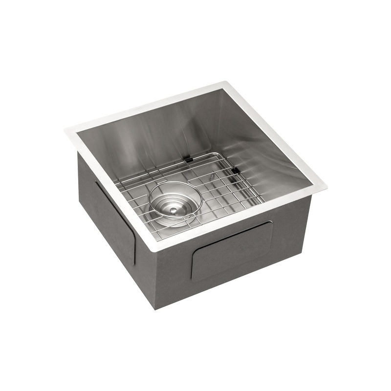 13 Undermount Stainless Steel Kitchen Sink 16 Gauge 9 Deep Single Bowl Basin – Brushed Nickel