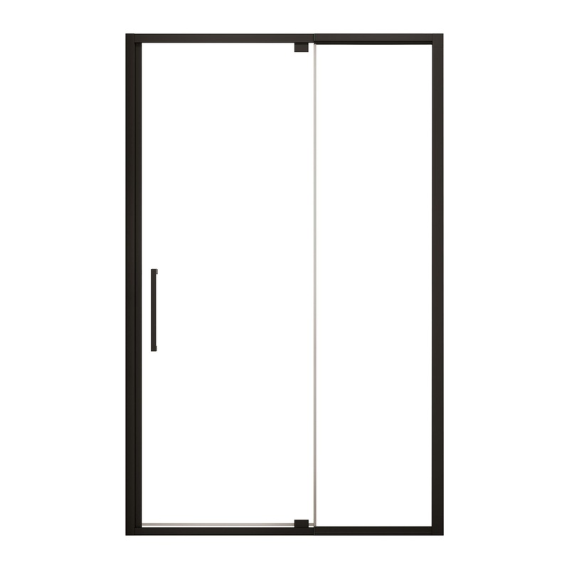 Adjustable Shower Door With Clear SGCC Tempered Glass And Aluminium Alloy Frame – Matte Black