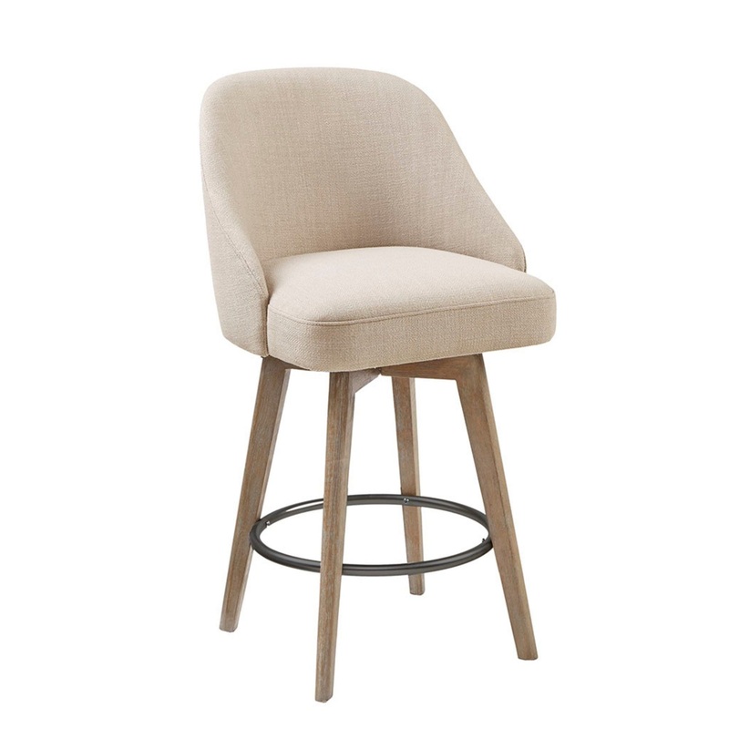 Counter Stool With Swivel Seat Function – Sand