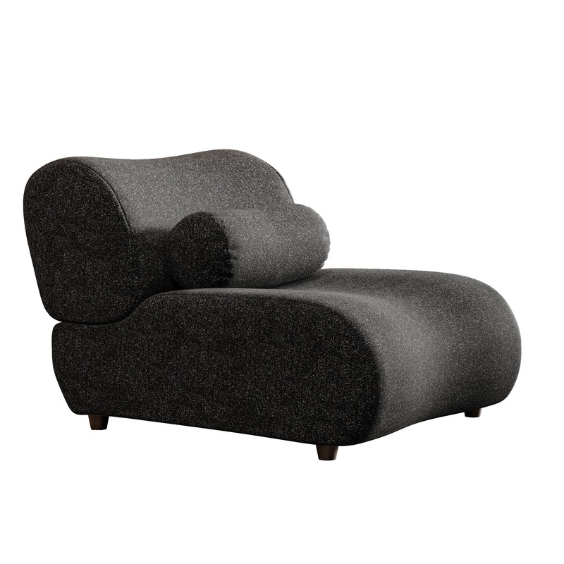 1 Piece Luxury Chenille Fabric Modular Sofa With Spring Cushions & Hidden Legs