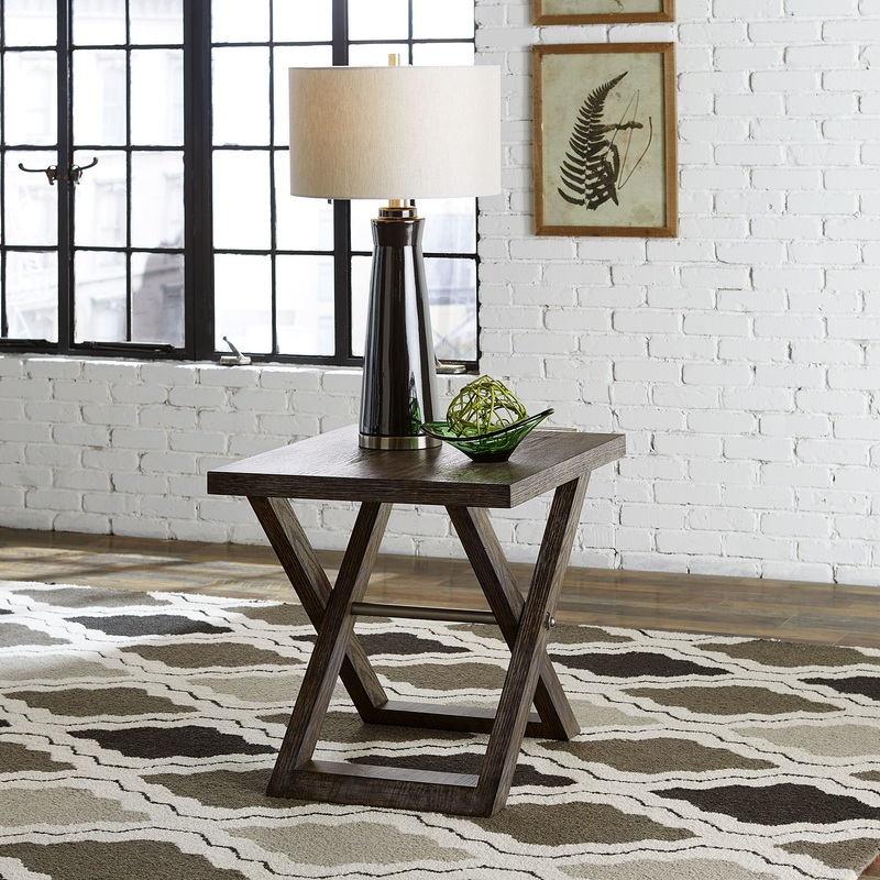 Crossroads – End Table – Dark Brown