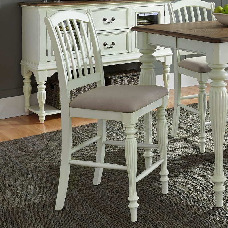 Cumberland Creek – Slat Back Counter Chair (RTA) – Nutmeg / Buttermilk