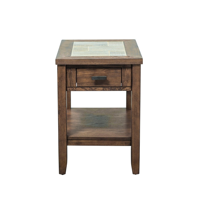 Mesa Valley – Chair Side Table – Dark Brown