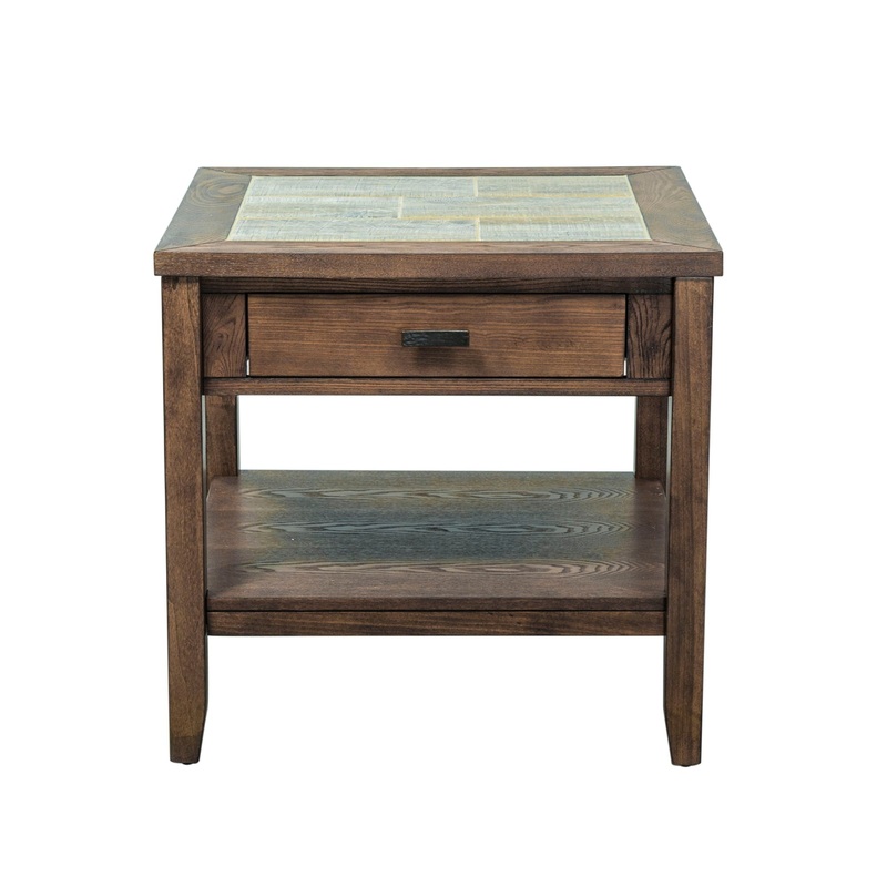 Mesa Valley – End Table – Dark Brown