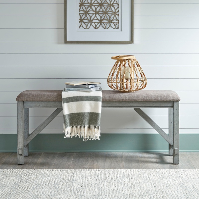 Newport – Counter Height Dining Bench – Gray