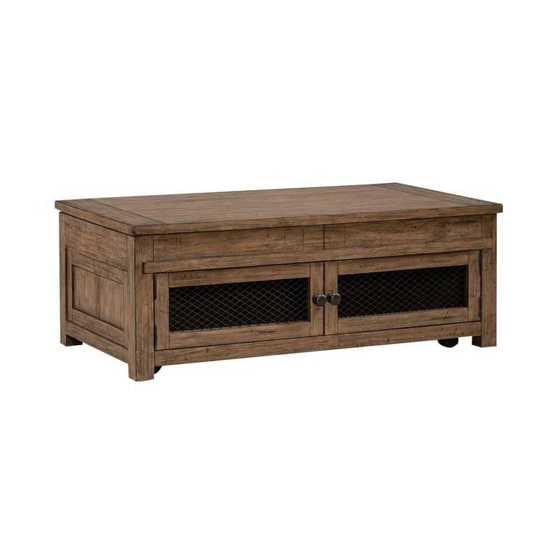 Pinebrook Ridge – Lift Top Cocktail Table – Light Brown