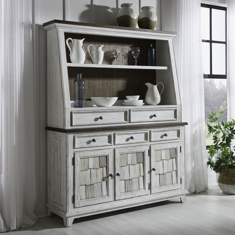 River Place – Server & Hutch – White