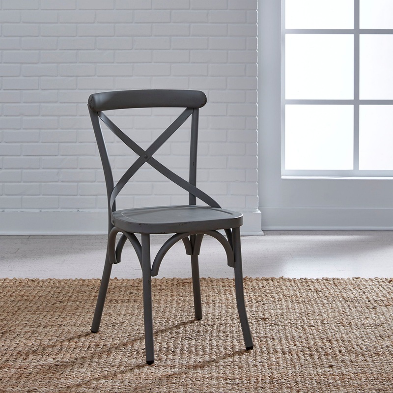 Vintage Series – X Back Side Chair – Gray