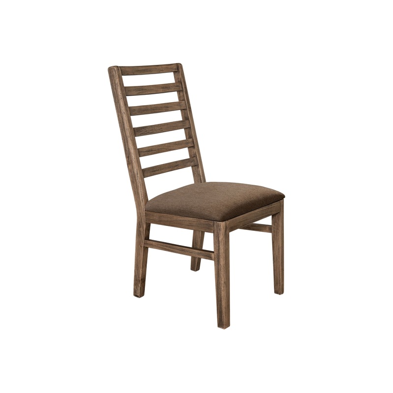 Balam – Upholstered Seat Wooden Chair (Set of 2) – Almond / Barrel Brown