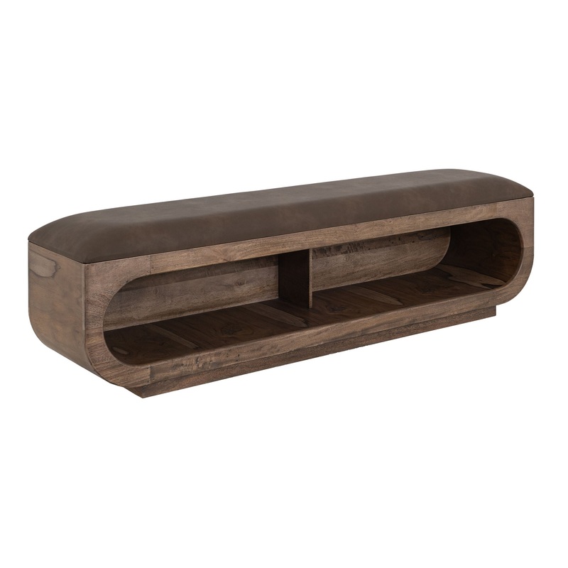 Balam – Wooden Bench With A Cushioned Seat