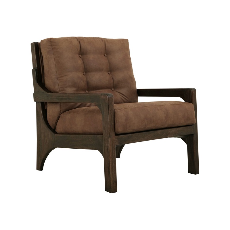 Black Balam – Upholstered Armchair – Woodsy Brown