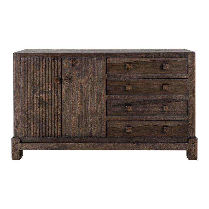 Dark Atenas – Console With 4 Drawer And 2 Doors – Brown