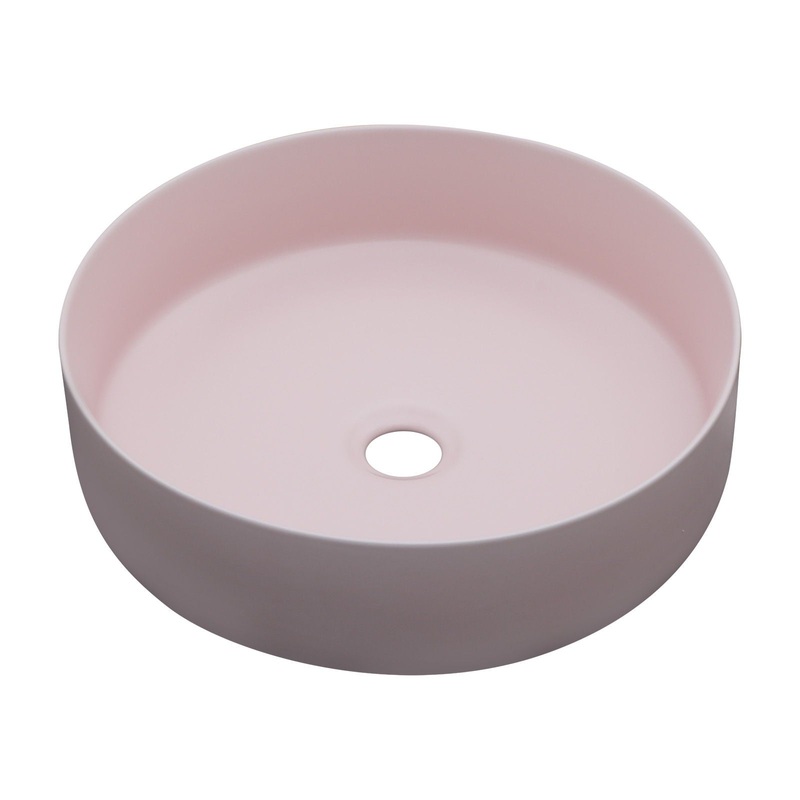 Elegant Pink Ceramic Vessel Bathroom Sink For Modern And Classic Interiors – Pink