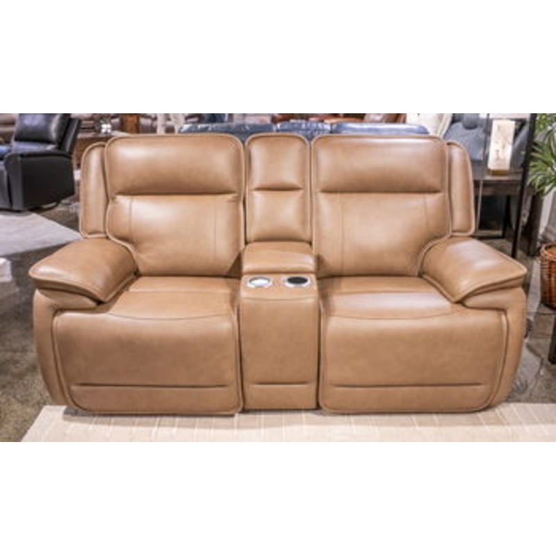 Glencroft – Sahara – Power Reclining Loveseat With Console / Adjustable Headrest