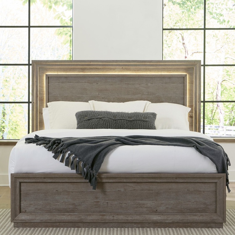Horizons – Panel Bed|Gray|Twin|California King|King|Full|Queen