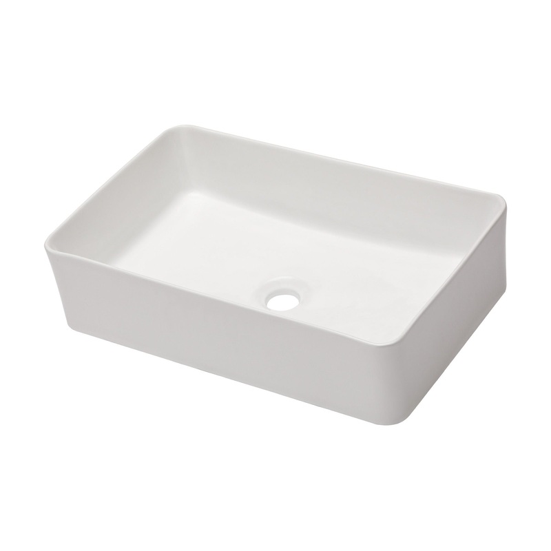 Modern European Design Ceramic Rectangular Vessel Bathroom Sink