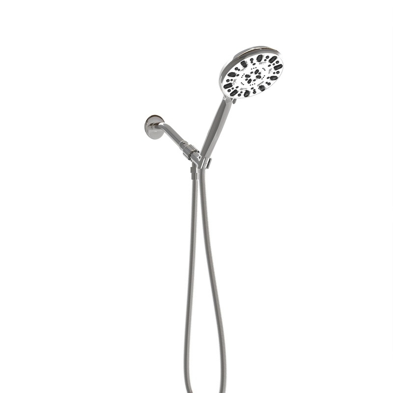 Multi Function Adjustable Hand Shower 7 Function Plastic Hand Shower With 59 Hose – Chrome