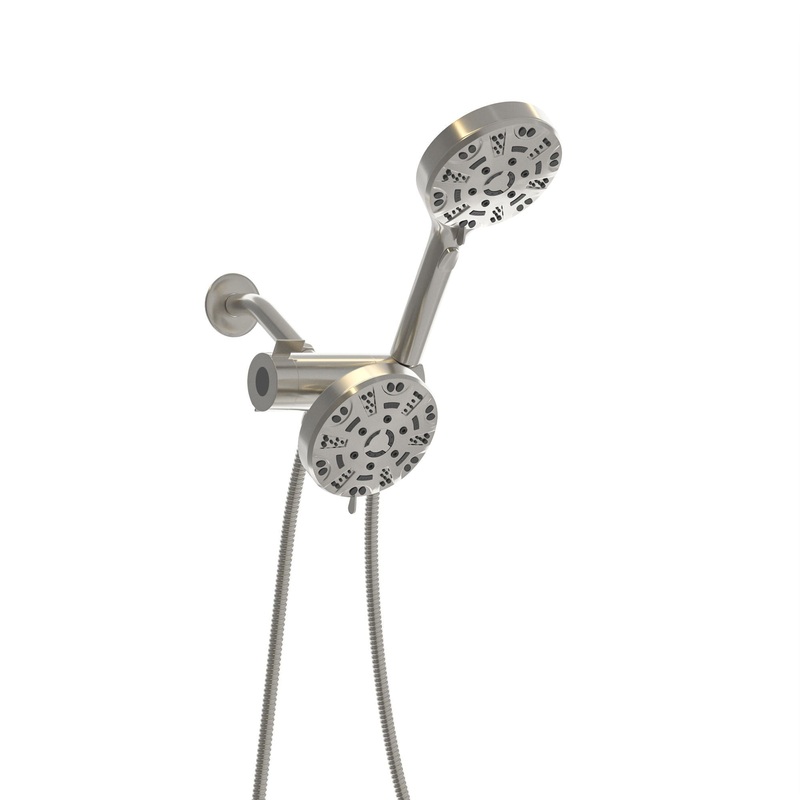 Multi Function Dual Shower Head 4.7 Rain Showerhead & 8 Function Hand Shower System – Brushed Nickel