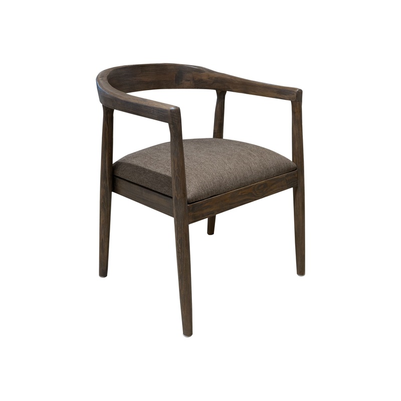 Natural Teca – Wooden Armchair – Quartersawn Oak / Marooned Brown