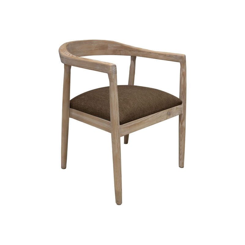 White Teak – Wooden Armchair – Ivory White